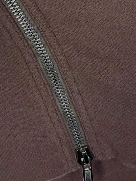 26FW 릭 오웬스 지퍼 디테일 데님 미니 스커트 RP02F5362WBD 86 Wine - RICK OWENS