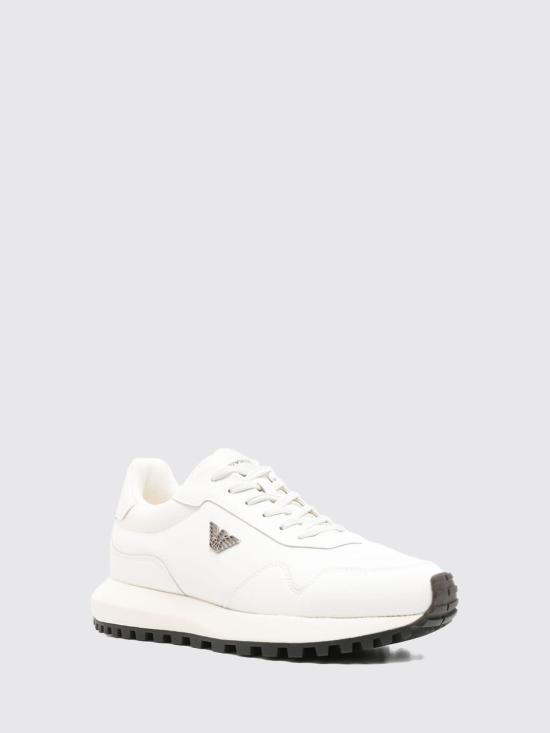 26FW 엠포리오 아르마니 스니커즈 EM003738AF19532 M0107 White - EMPORIO ARMANI