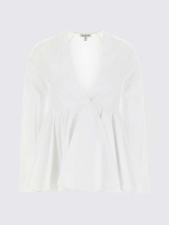 26FW 알라이아 셔츠 AA9C0976T611A 000 White - ALAIA