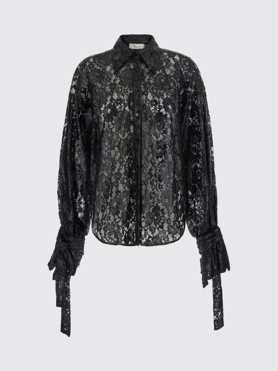 26FW 블루마린 셔츠 NF6031J1612 22222 Black - BLUMARINE