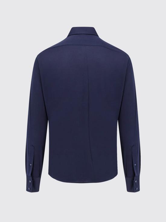 26FW 브루넬로 쿠치넬리 스프레드 칼라 경량 저지 셔츠 MH8366686 C6134 Cobalt - BRUNELLO CUCINELLI