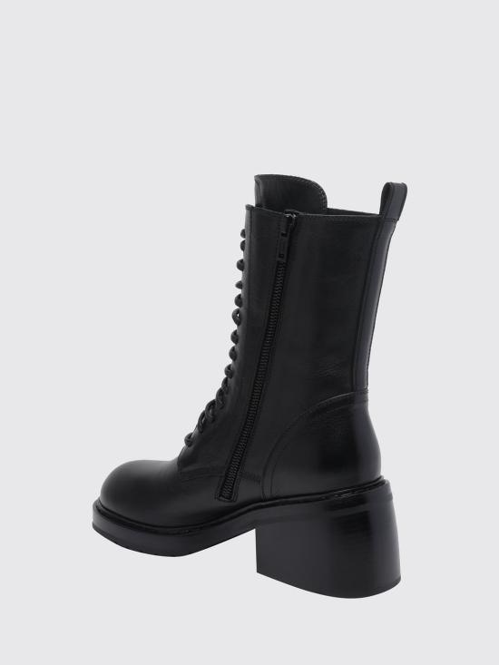 26FW 앤 드뮐미스터 하이케 레이스업 레더 부츠 10066 LT047099 Black - ANN DEMEULEMEESTER