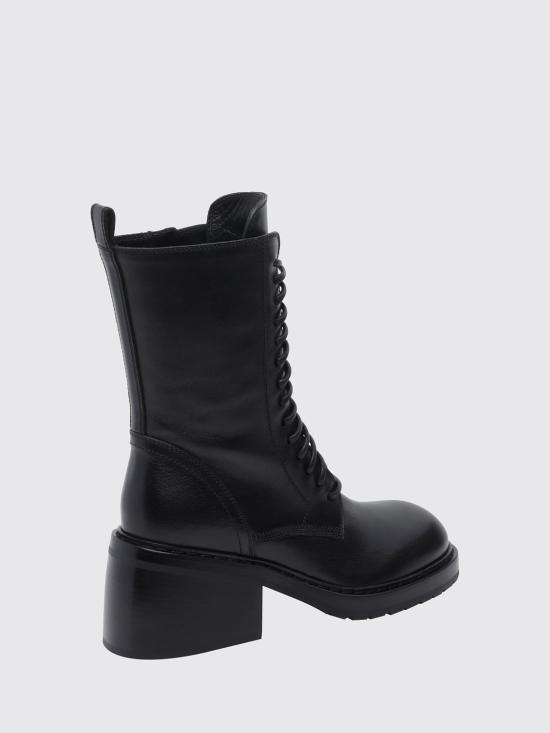 26FW 앤 드뮐미스터 하이케 레이스업 레더 부츠 10066 LT047099 Black - ANN DEMEULEMEESTER