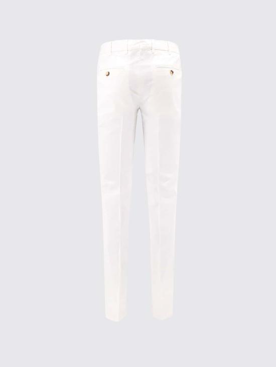 26FW 브루넬로 쿠치넬리 코튼 스트래치 미드 라이즈 슬림 핏 치노 M289LI1770 C2200 White 1 - BRUNELLO CUCINELLI