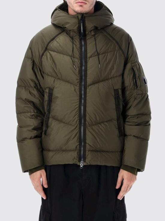 26FW 씨피 컴퍼니 다운 쉴드 렌즈 후디드 패퍼 자켓 21CMOW210A110655G 683 Green