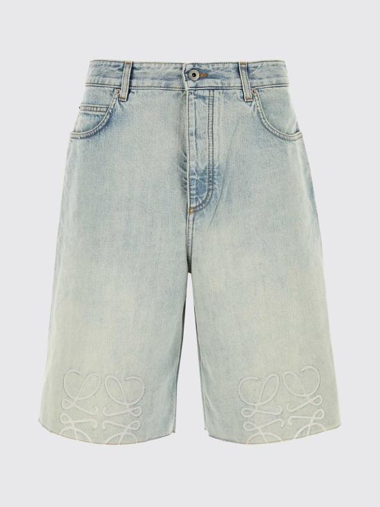 26FW 로에베 애너그램 데님 쇼츠 H526Y1GW11 WASHED Blue - LOEWE