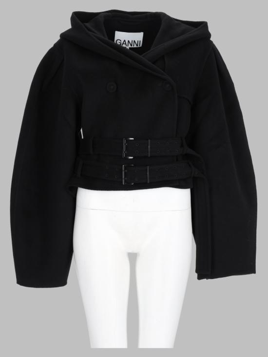 26FW 가니 코트 A1130029 099 BLACK DOM
