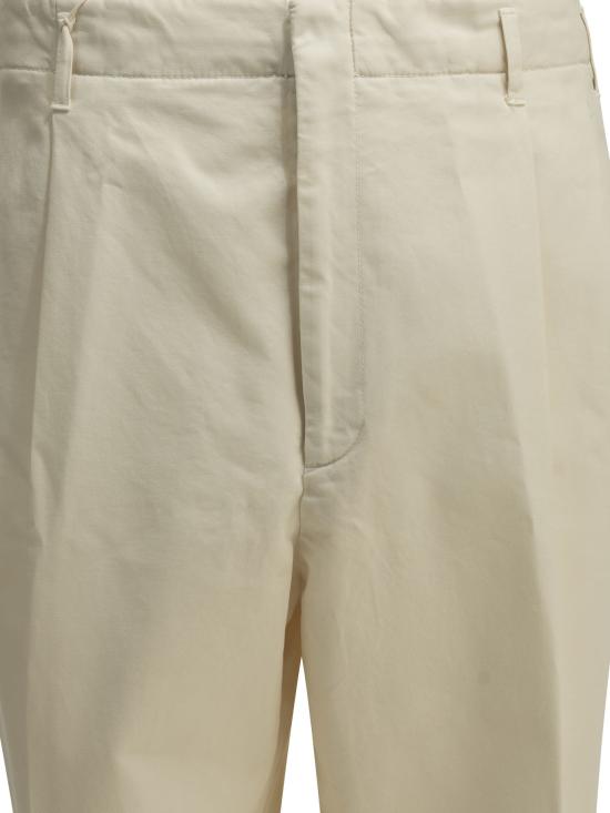 26FW 브루넬로 쿠치넬리 스트레이트 팬츠 M252DS2440C6007 White - BRUNELLO CUCINELLI