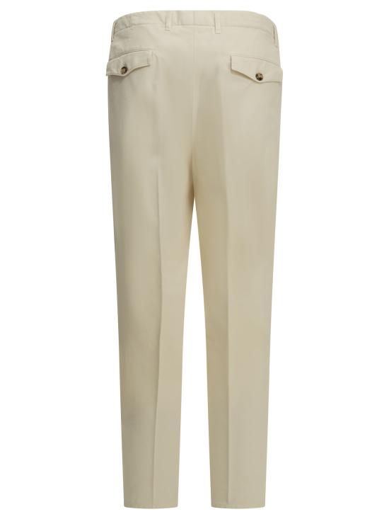 26FW 브루넬로 쿠치넬리 스트레이트 팬츠 M252DS2440C6007 White - BRUNELLO CUCINELLI