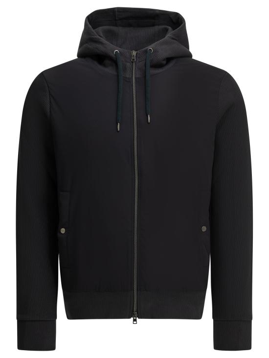 26FW 에르노 니트 이펙트 인터록 & 포넨테 트래블 나일론 후드 집업 JC00021UR560209200 Blue