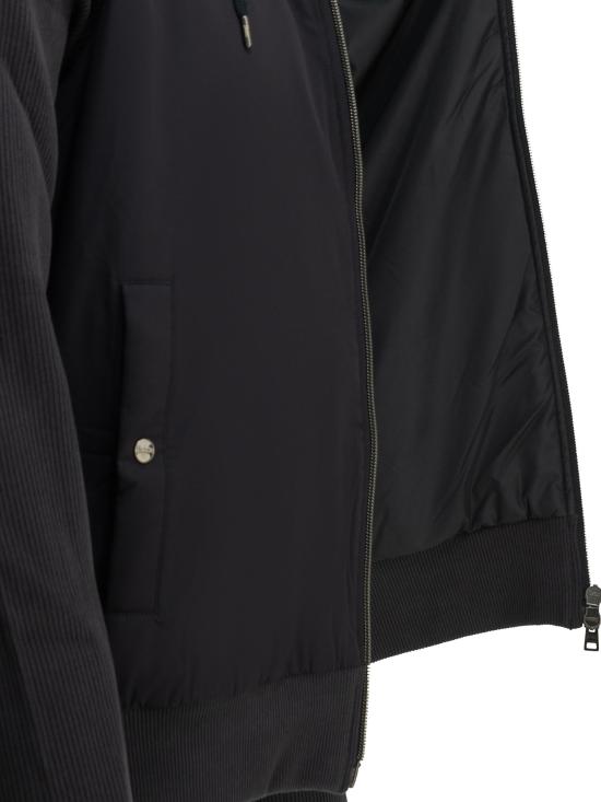 26FW 에르노 니트 이펙트 인터록 & 포넨테 트래블 나일론 후드 집업 JC00021UR560209200 Blue - HERNO