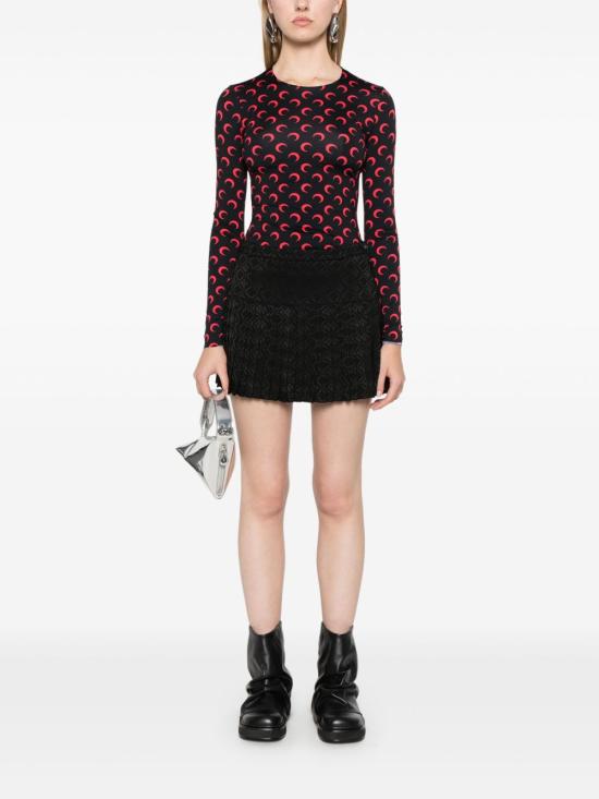 26FW 마린세르 크레센트 문 프린트 긴팔 티셔츠 WTS006A CJER0001BK97 RED - MARINE SERRE