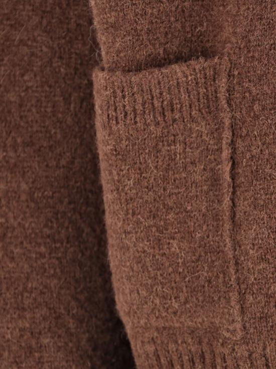 26FW 아미 ADC 하트 인타르시아 알파카 니트 가디건 UKC366 KN0135 A362 CHOCOLATE BROWN DOM - AMI