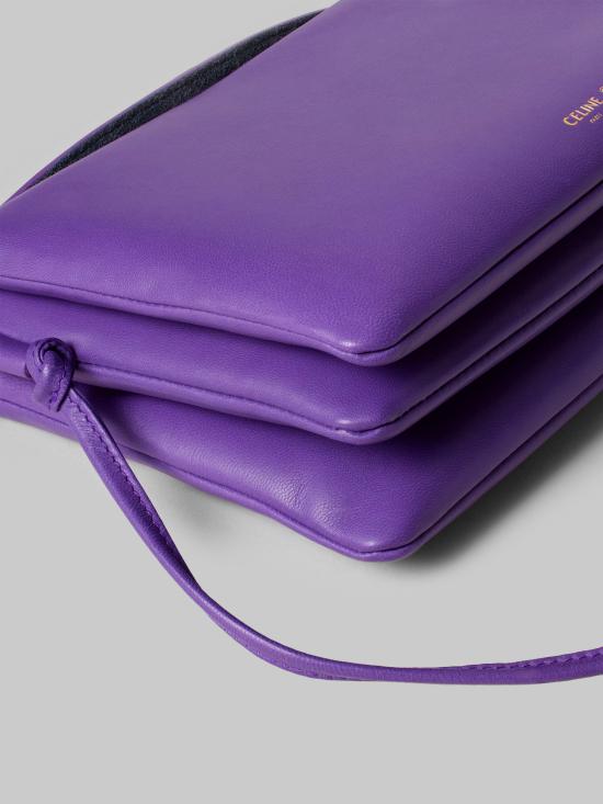 26FW 셀린느 트리오 플랩백 스무스 램스킨 10P862O86 PURPLE - CELINE