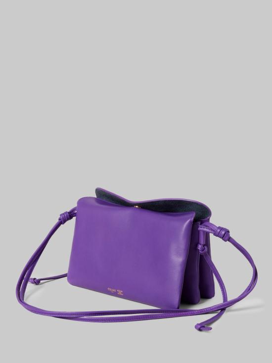 26FW 셀린느 트리오 플랩백 스무스 램스킨 10P862O86 PURPLE - CELINE
