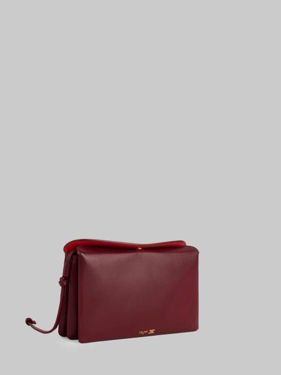 26FW 셀린느 트리오 플랩백 스무스 램스킨 10P862O86 BORDEAUX - CELINE