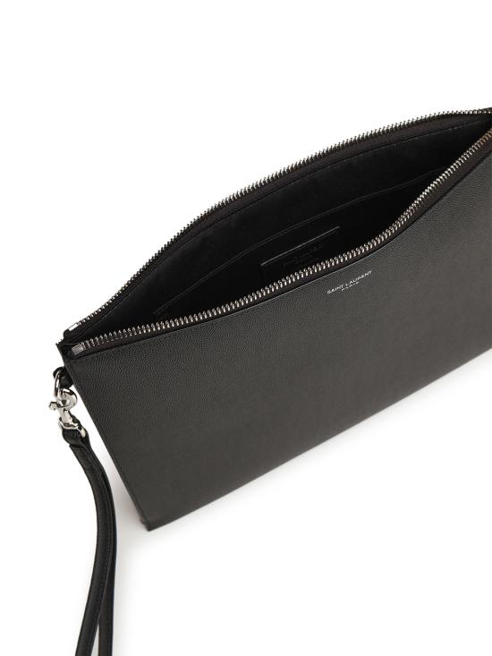 26FW 생로랑 엠보스 레더 파리 지퍼 태블릿 홀더 683865 BTY0N1000 NERO - SAINT LAURENT