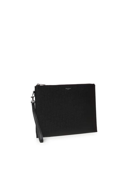 26FW 생로랑 엠보스 레더 파리 지퍼 태블릿 홀더 683865 BTY0N1000 NERO - SAINT LAURENT
