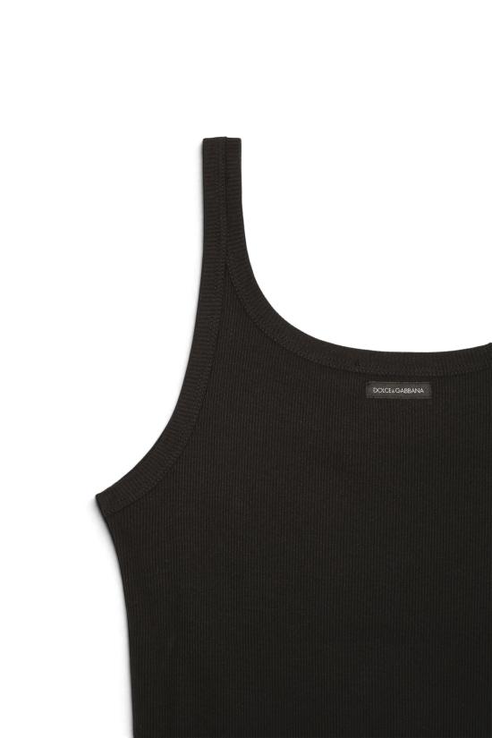 26FW 돌체앤가바나 파인 립 코튼 싱글렛 F8U09TFU7AV N0000 NERO - DOLCE & GABBANA