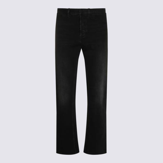 26FW 구찌 웹 디테일 코튼 데님 팬츠 875555 XDDID1000 BLACK