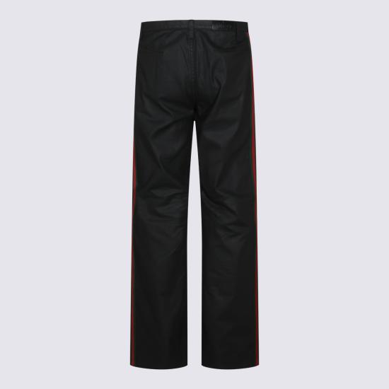 26FW 구찌 웹 디테일 코팅 코튼 트윌 데님 팬츠 A006GG XDDH31000 BLACK - GUCCI