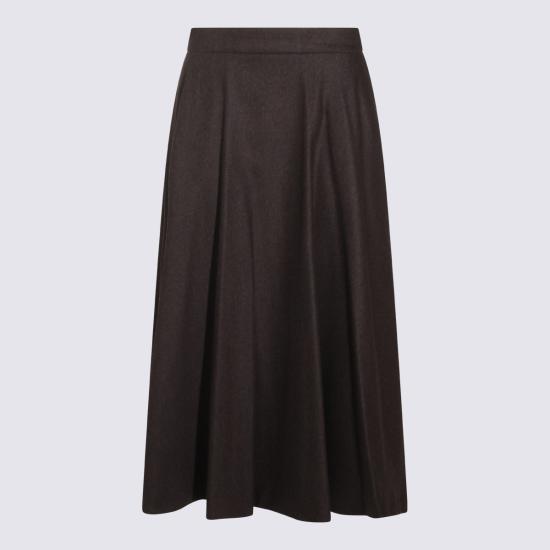 26FW 에스막스마라 미디 스커트 2629106073600 10323038 BROWN