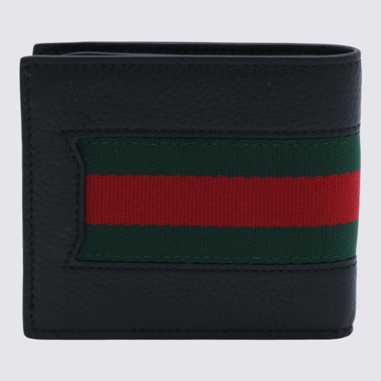 26FW 구찌 웹 트레이드마크 레더 반지갑 A0076O AAHAL1053 BLACK - GUCCI
