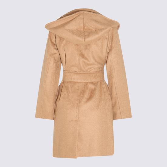 26FW 막스마라 리알토 카멜 헤어 후드 벨티드 코트 2621016072600 10562001 CAMMELLO - MAX MARA