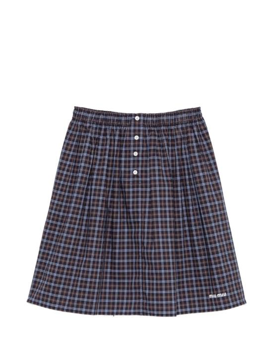 26FW 미우미우 미디 스커트 MG2759 19U3F057W BLU CACAO