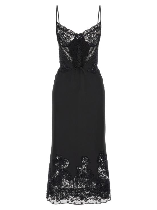 26FW 에르마노 설비노 미디 원피스 D492Q715APNQI95708 Black