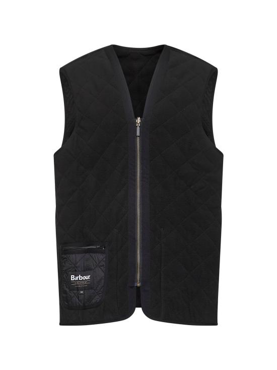 26FW 바버 폴라퀼트 지퍼인 라이너 MLI0002 BLACK - BARBOUR