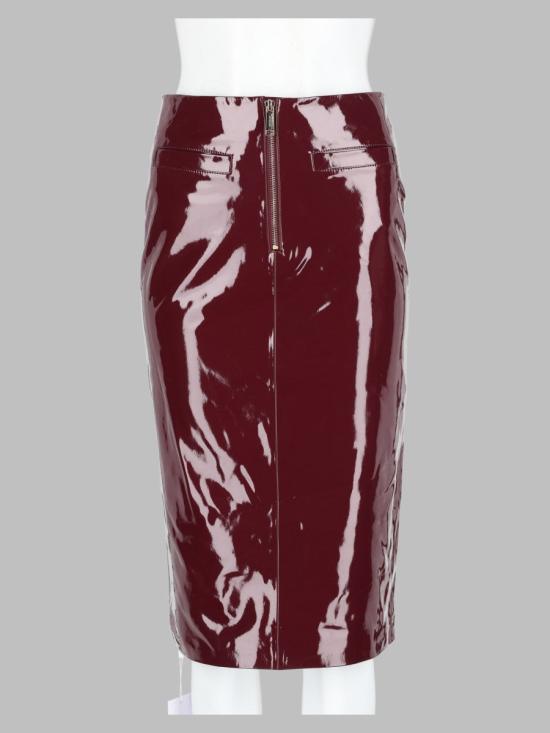 26FW 셀프 포트레이트 스커트 AW26 080MSK PU PURPLE BURGUNDY