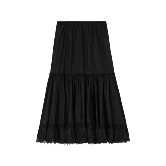 26FW 가니 미디 스커트 A1090334 099 BLACK DOM