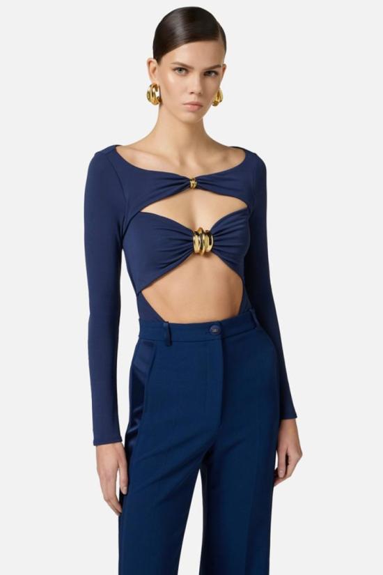  엘리자베타프랜치 탑 BO02752E2DC840 Blue - ELISABETTA FRANCHI