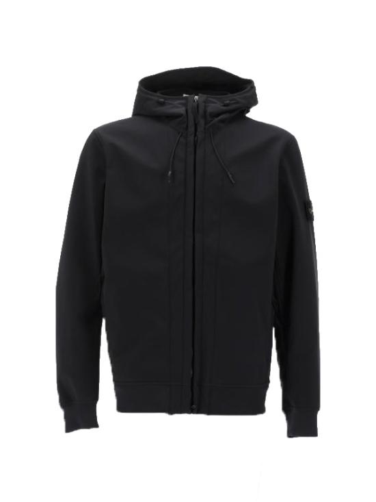 26FW 스톤 아일랜드 소프트 쉘-R_E.다이 테크놀로지 후드 자켓 윈드- 앤 워터-레지스턴트 멤브레인 L2S15 Q100004 S0B22 V0029 BLACK DOM