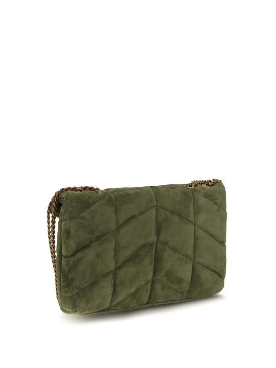 26FW 생로랑 토이 푸퍼 스웨이드 숄더백 7593371U807 GREEN - SAINT LAURENT