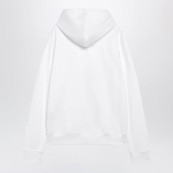 26FW 아미 스몰 하트 로고 코튼 후드 집업 HSW765730 White - AMI
