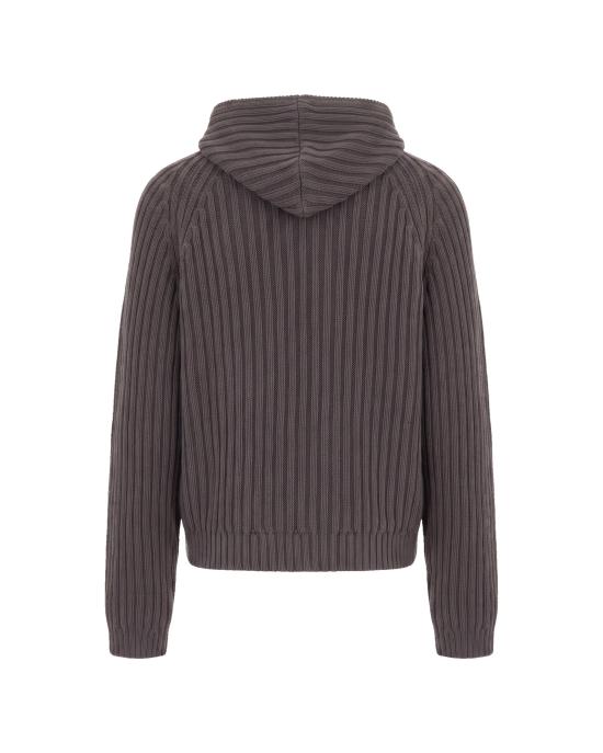 26FW 아워레가시 레벨 리브드 니트 후드 집업 M4263LS SAGE STRIPE - OUR LEGACY
