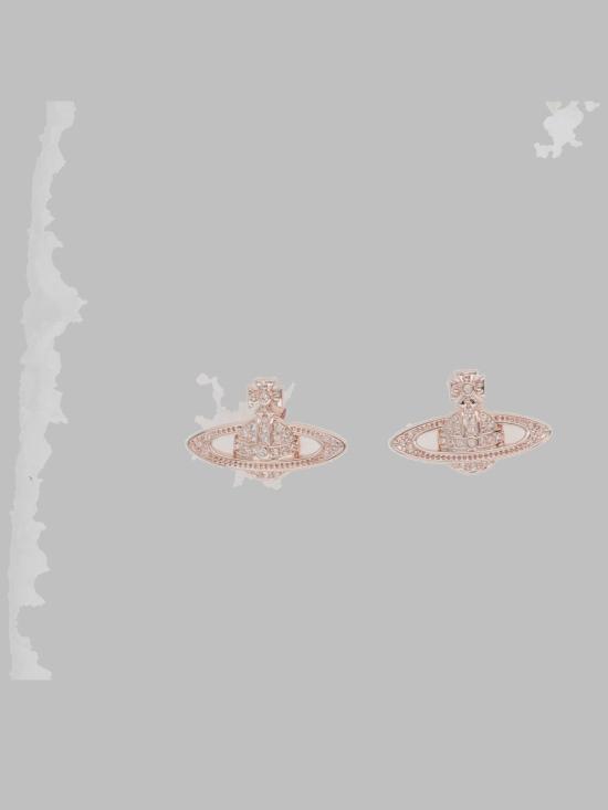 26FW 비비안웨스트우드 미니 바스 릴리프 귀걸이 62020033 02G120 CNG120 ROSE GOLD