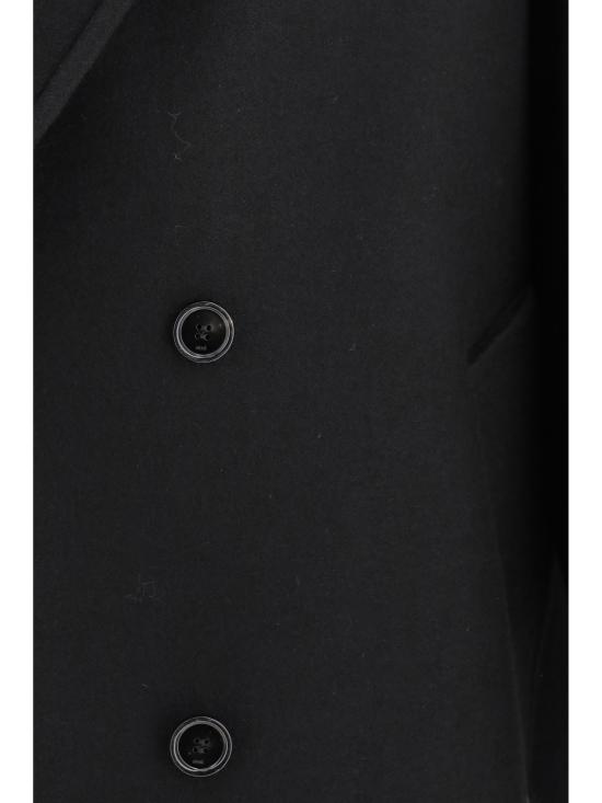26FW 아미 울 더블 브레스트 롱 코트 HCO458WV0078 001 BLACK - AMI