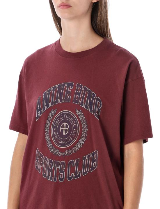 26FW 애니빙 반팔 티셔츠 A0812981BGN27 BURGUNDY - ANINE BING