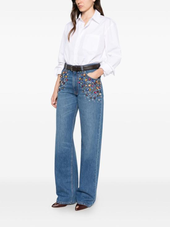 26FW 스텔라 맥카트니 스트레이트 팬츠 6D05043SQH80 4407 MID BLUE - STELLA MCCARTNEY