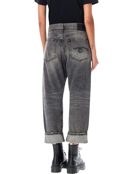 26FW 알13 KELLY 캘리 크로스오버 데님 팬츠 R13W2048549A LEYTONBLA WASHED BLACK - R13