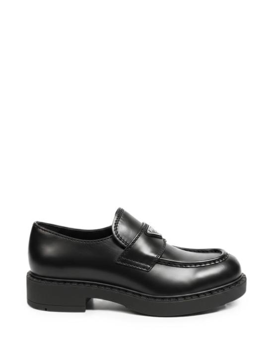 26FW 프라다 초콜릿 레더 로퍼 2DE1273ZPQFG000F0002 BLACK