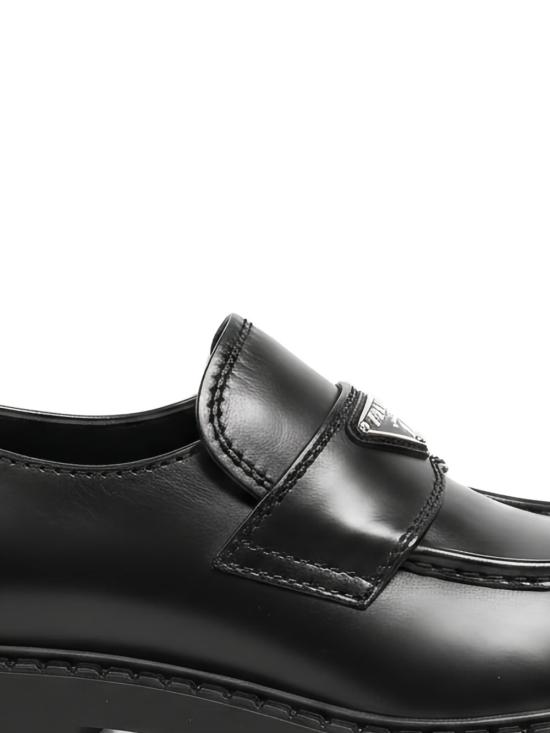 26FW 프라다 초콜릿 레더 로퍼 2DE1273ZPQFG000F0002 BLACK - PRADA