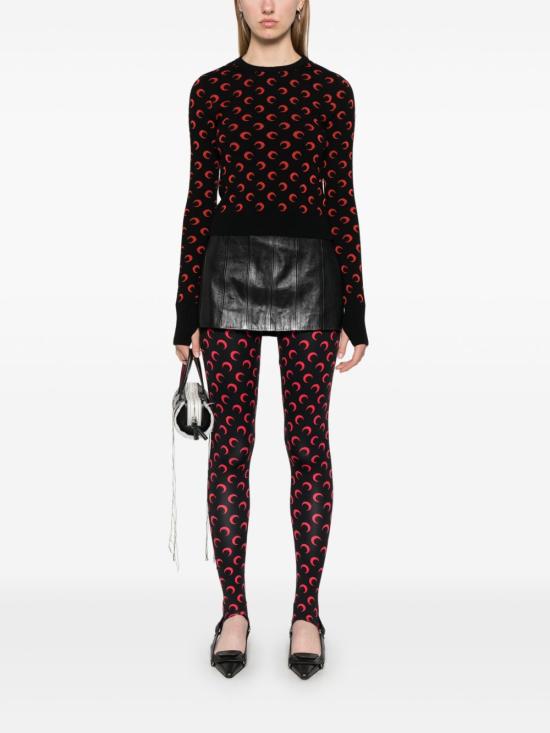 26FW 마린세르 스트레이트 팬츠 WPA111ACJER0001 BK97 BLACK RED - MARINE SERRE