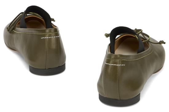 26FW MM6 메종마르지엘라 아나토믹 뉴메릭 발레리나 플랫 슈즈 S59WZ0099P3628T7010 khaki - MM6 MAISON MARGIELA