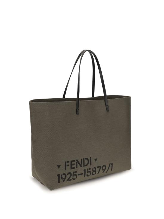 26FW 펜디 롤 라지 스텐실 프린트 캔버스 백 7VA704B209 GREEN - FENDI