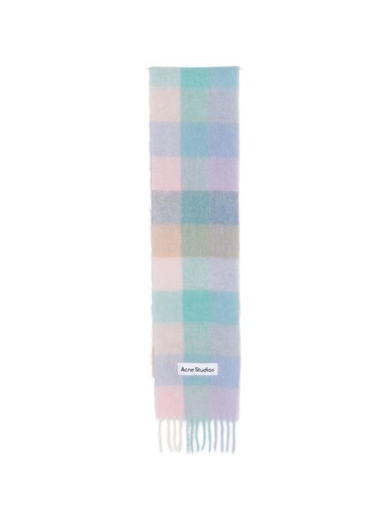 26FW 아크네 스튜디오 모헤어 체크 머플러 CA0084D DXW LIGHT BLUE