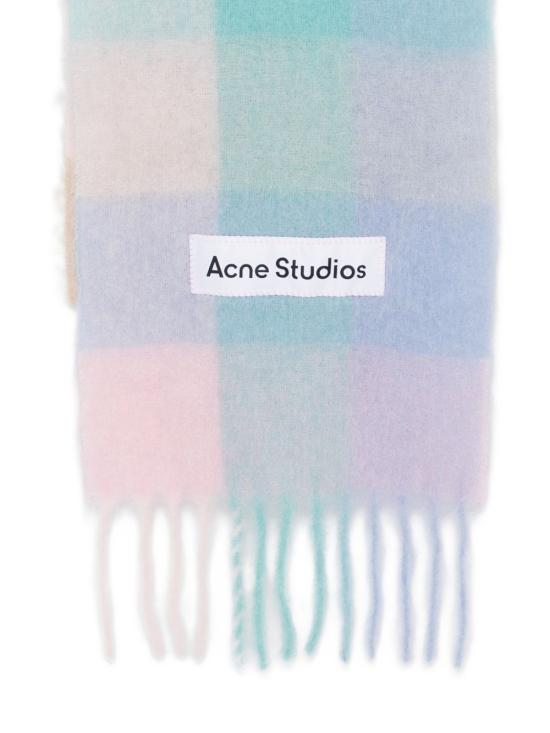 26FW 아크네 스튜디오 모헤어 체크 머플러 CA0084D DXW LIGHT BLUE - ACNE STUDIOS